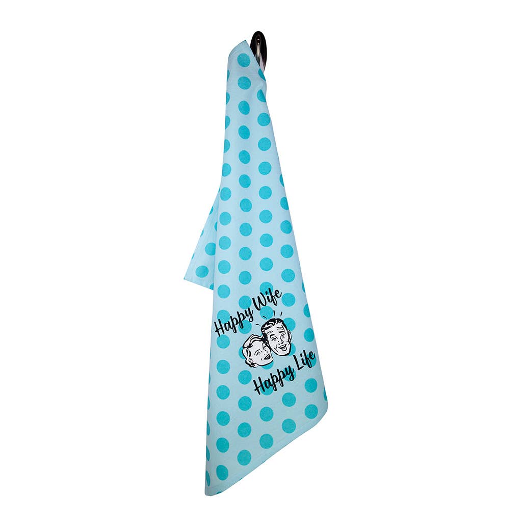 Happy Wife Happy Life Kitchen Tea Towel - HER Home Design Boutique